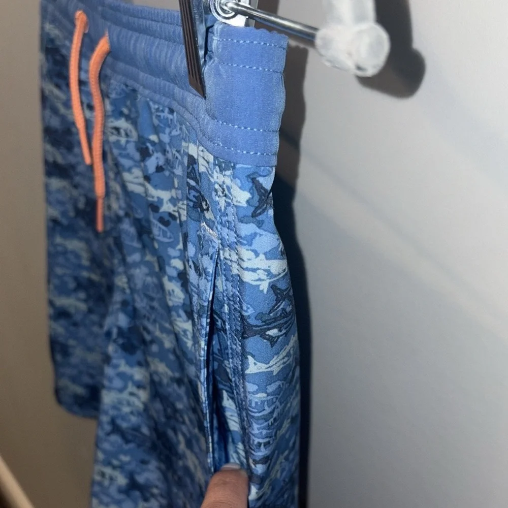 Vineyard Vines Printed Chappy Trunks Size 7 Blue Fish Camo Bimini - Picture 8 of 12